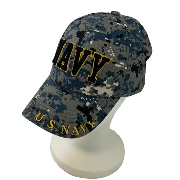 U.S. Navy Digital Camo Hat Adjustable America's Navy Ripstop Cotton Cap - Picture 2 of 7